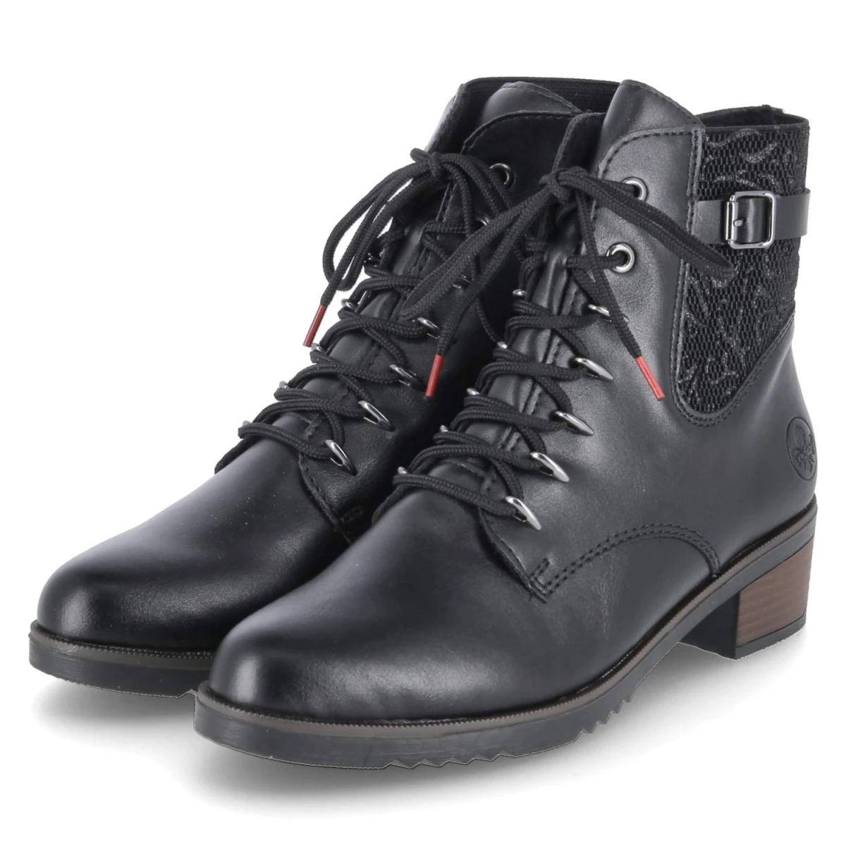 RiekerSchnürstiefeletten - schwarz/schwarz