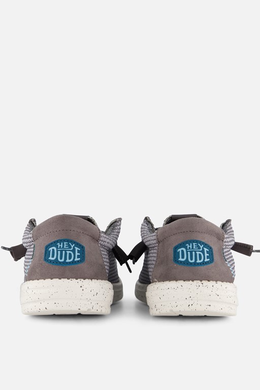 HEYDUDE Wally Sport Instappers grijs Canvas