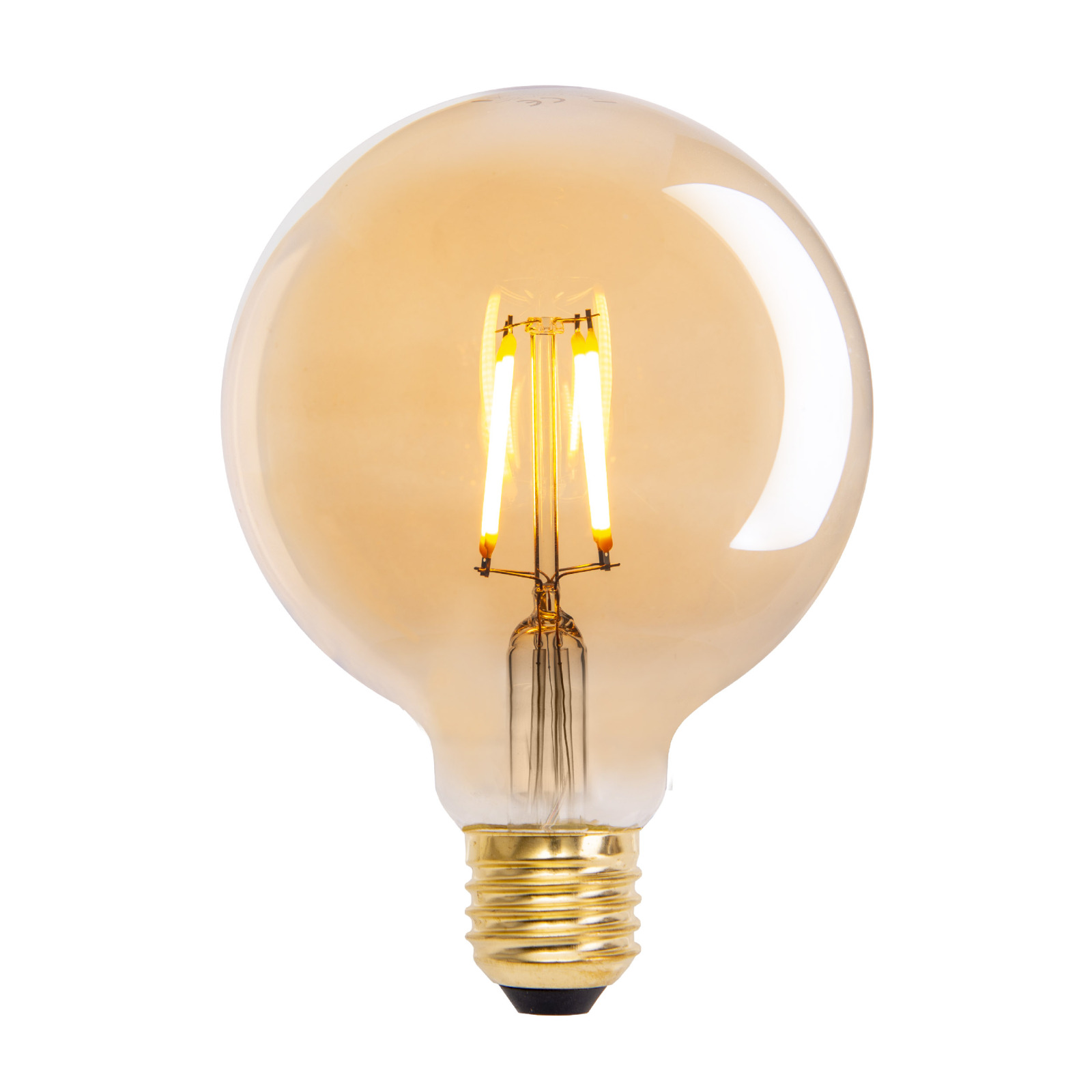3er-Set LED-Leuchtmittel DILLY - messing - Filament Glühfäden - E27