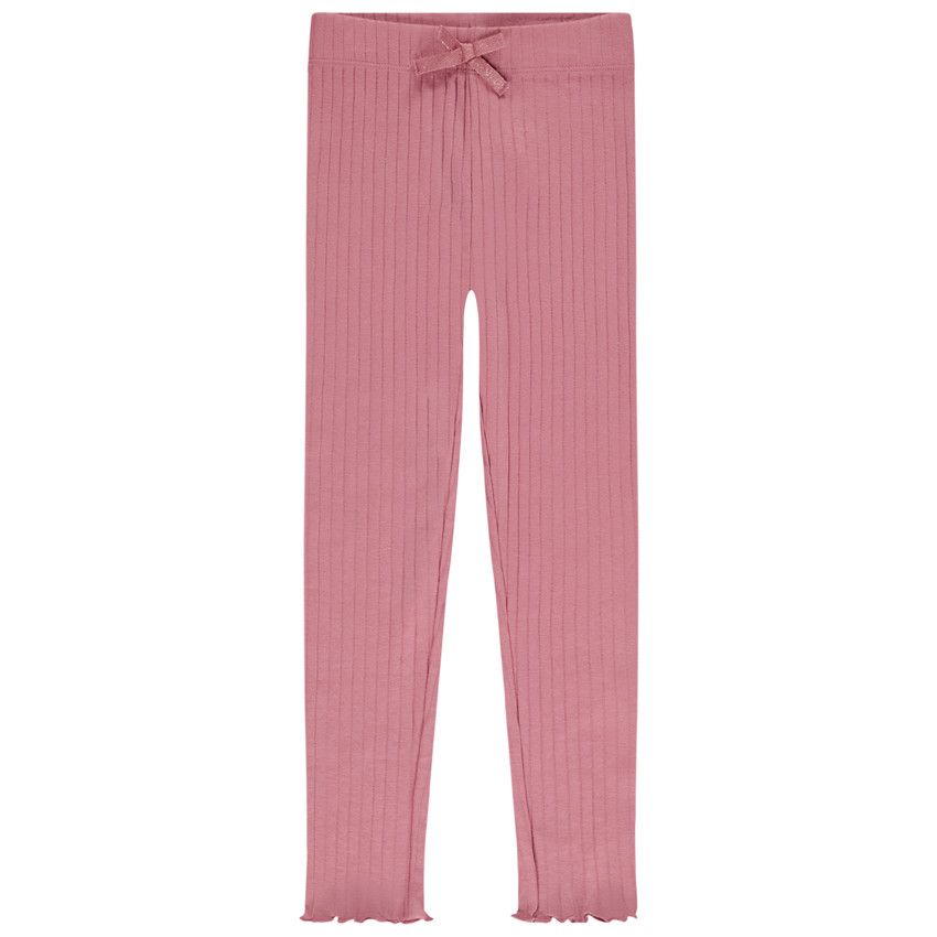 Legging côtelé avec nœud pour fille - Multicolore