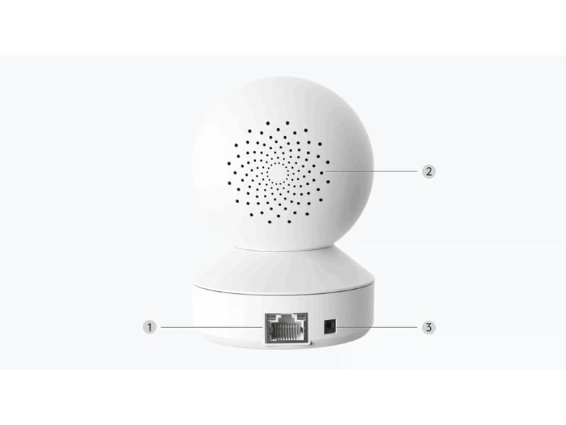 Reolink Netzwerkkamera E320 Weiss 3MP Indoor Kamera mit Schwenk- (355 Grad) & Neigefunktion (50 Grad) bei Tag & Nacht, Sprechfunktion sowie Personen-/Tiererkennung