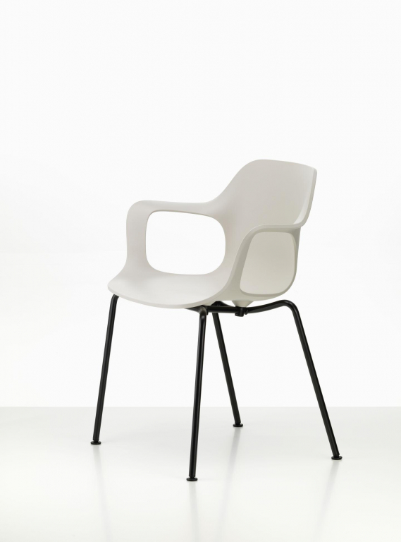 Vitra HAL RE armchair basic dark onderstel diepzwart