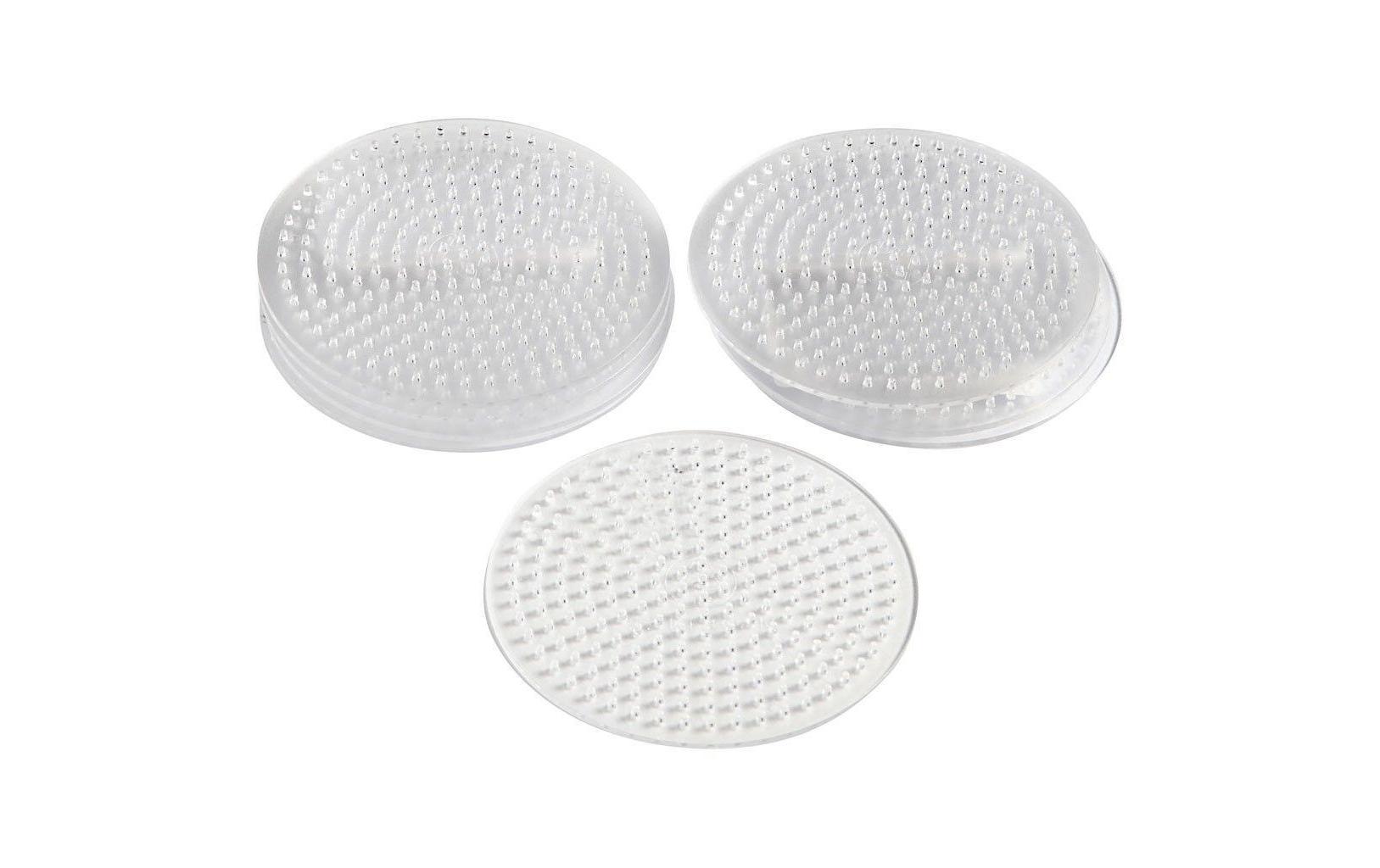 Bügelperlen Platten Kreis TransparentSteckplatten-Set Medium