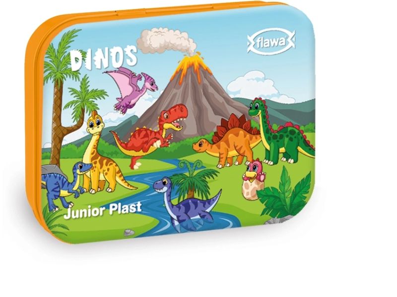 FLAWA Pflaster Junior Dinos 20 Stück assortiert Lustige Pflasterbox für Kinder