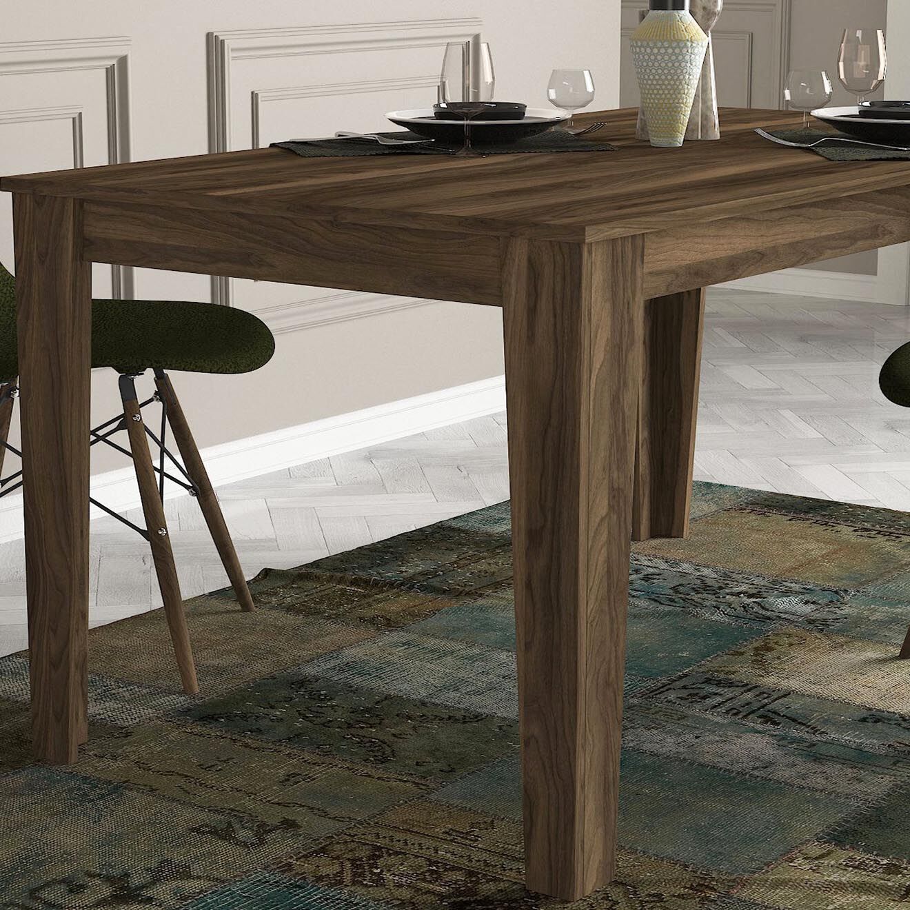 Wooden Art Table de salle à manger Costa beige - 120x75x75 cm