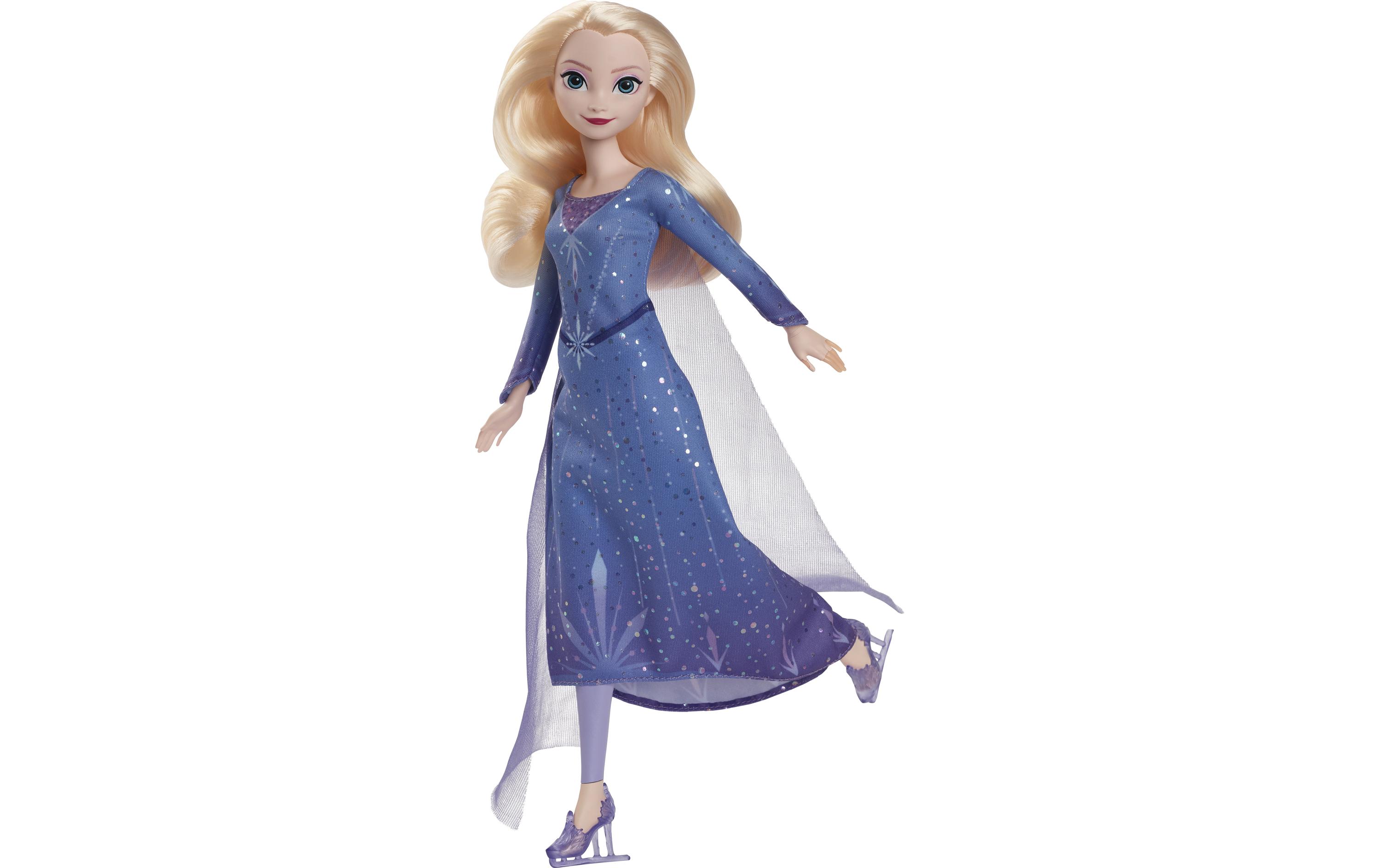 Puppe Disney Frozen Icy Ice Skating ElsaEisläuferin mit glänzenden Haaren
