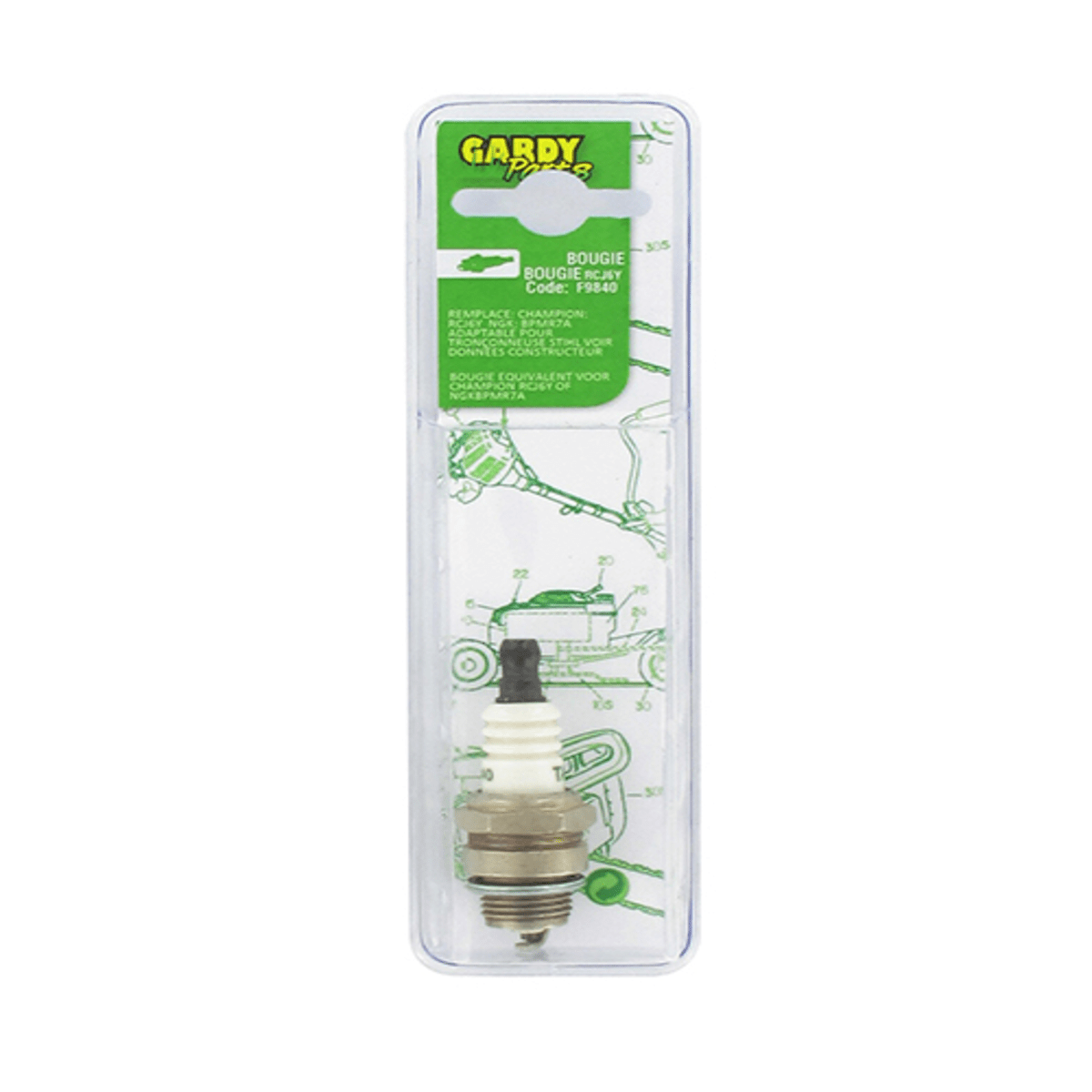 Bougie d'allumage adaptable sous coque remplace rcj6y - ca6, ngk: bpmr7a