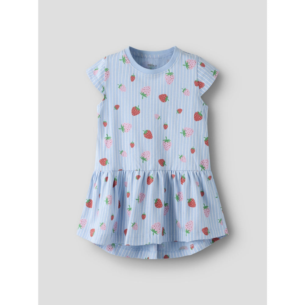 Køb Name It Chambray Blue Striped Strawberry Nmfvigga Capsl Kjole F1 Noos