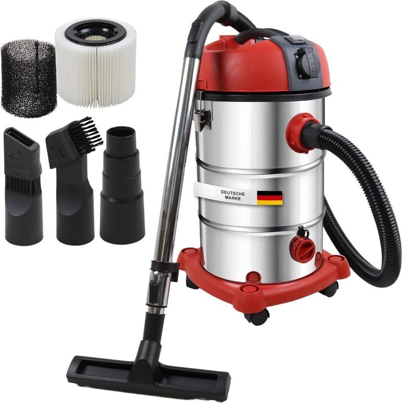STAHLMANN VAC3300 Industriële Stofzuiger - Nat-/Droogzuiger - 30 Liter Tank - Krachtige 3300 W