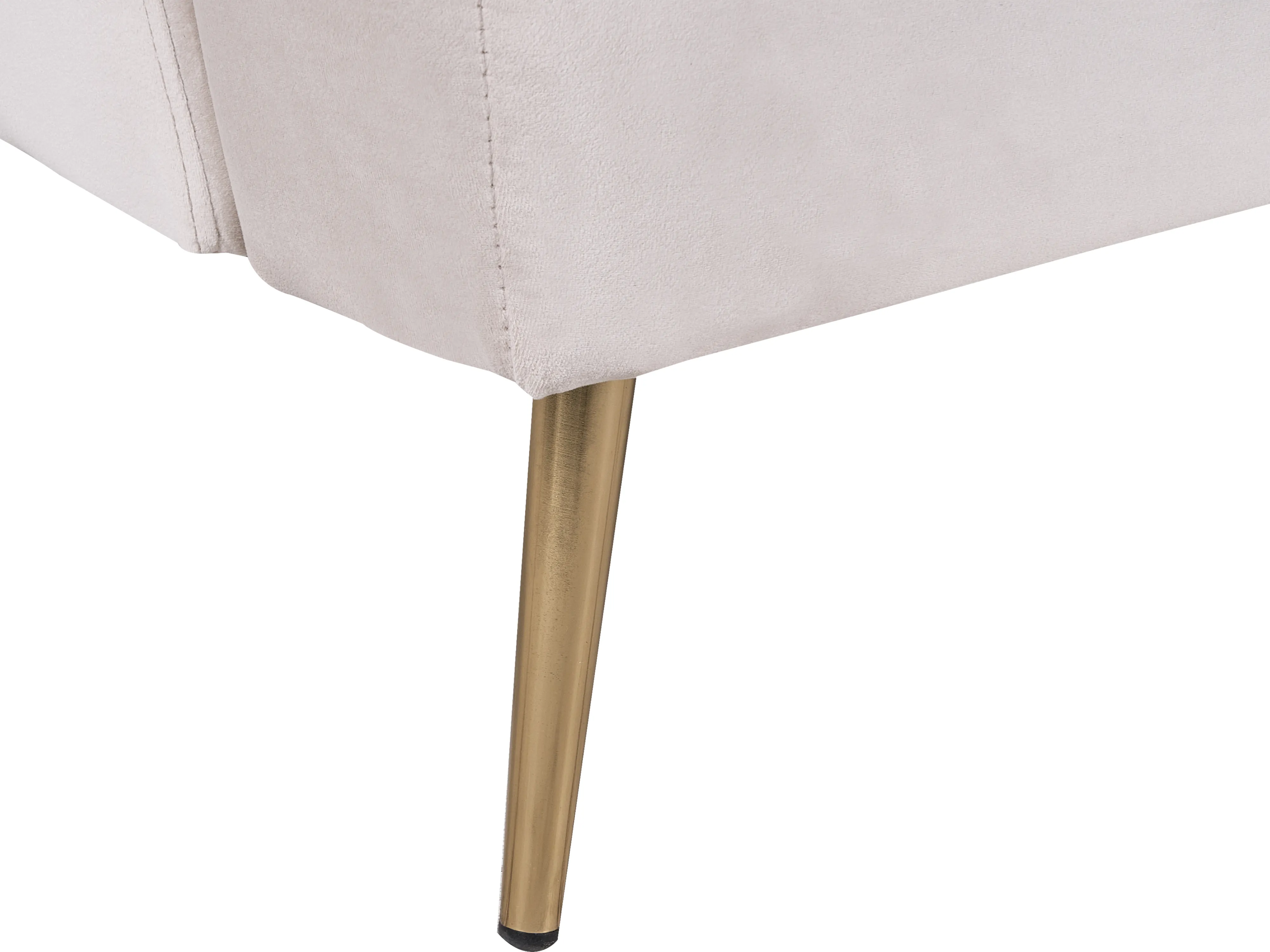 Slaapbank 3-zits VETTRE Fluweel Lichtbeige