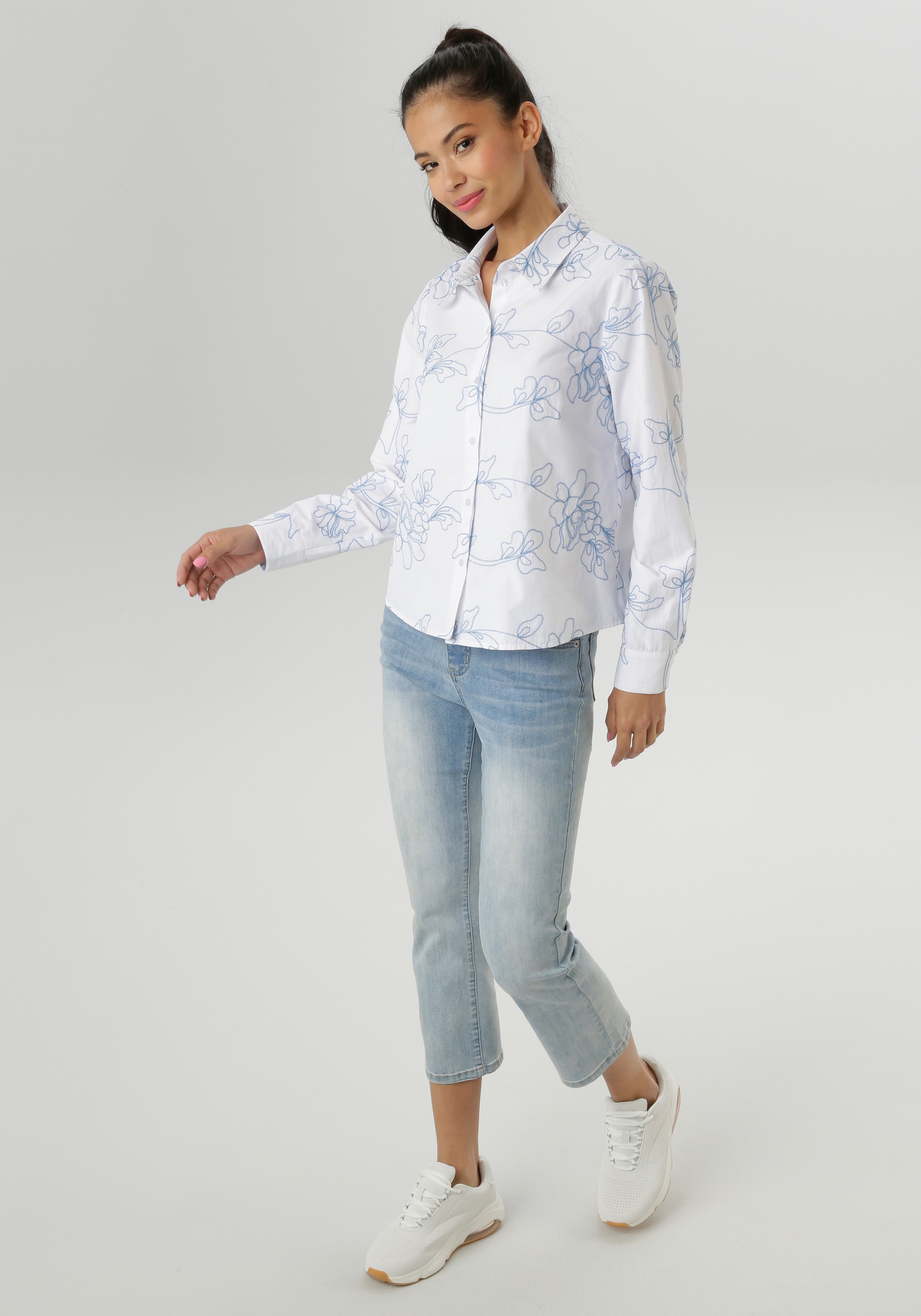 Aniston SELECTED Hemdbluse , mit aufwendiger Allover-Stickerei - NEUE KOLLEKTION