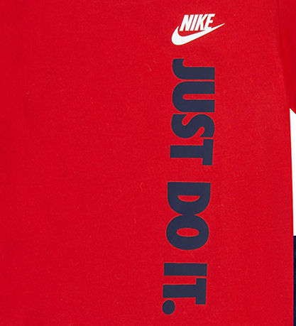 Nike Shorts Set - T-Shirt/Shorts - Rot/Midnight Navy