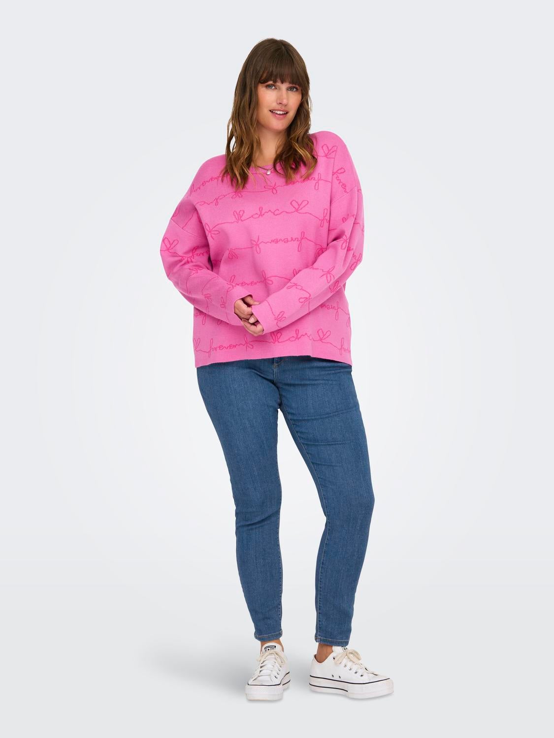 CAREVERLY Strickpullover Super Pink