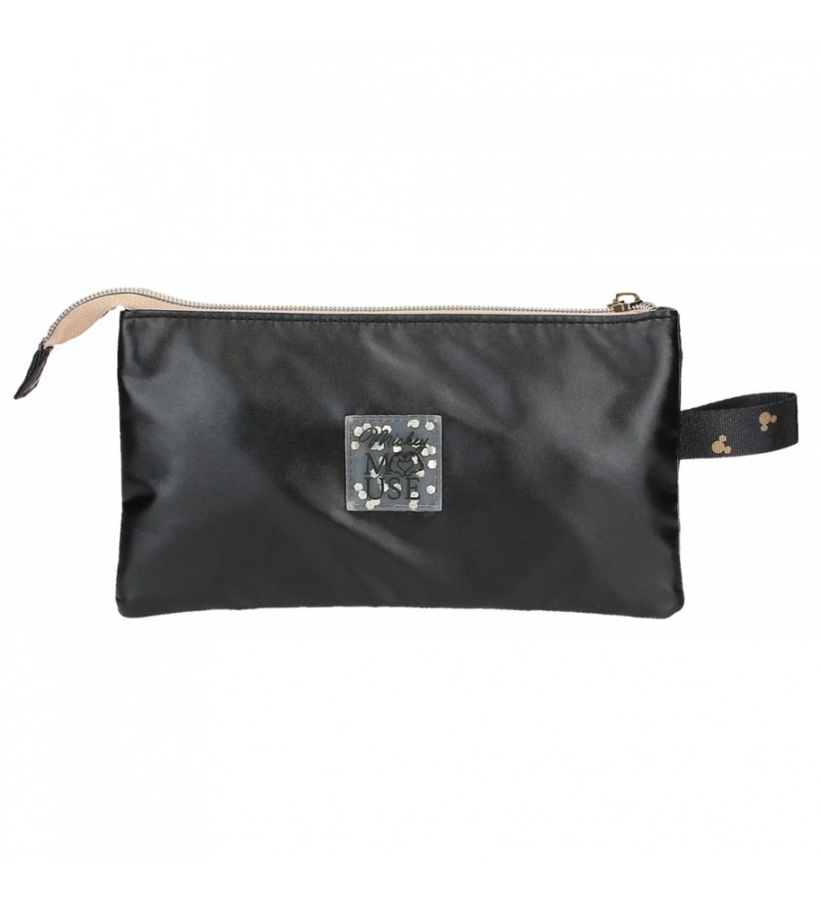 Estojo para lápis Joumma Bags Mickey Outline com três compartimentos, preto