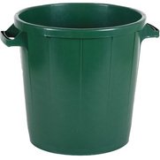 Poubelle ronde avec poignées, vert