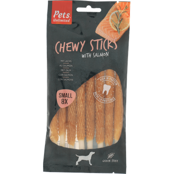 Rosewood Chewy Sticks Zalm Small, 8 Stuks