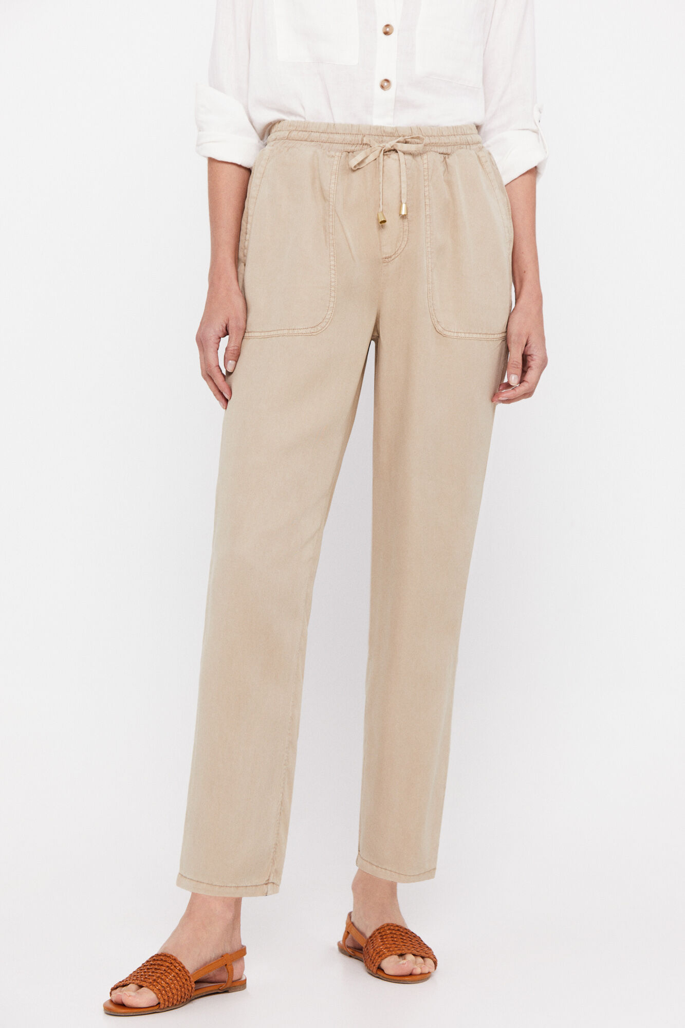 Calça tencel - Marrom