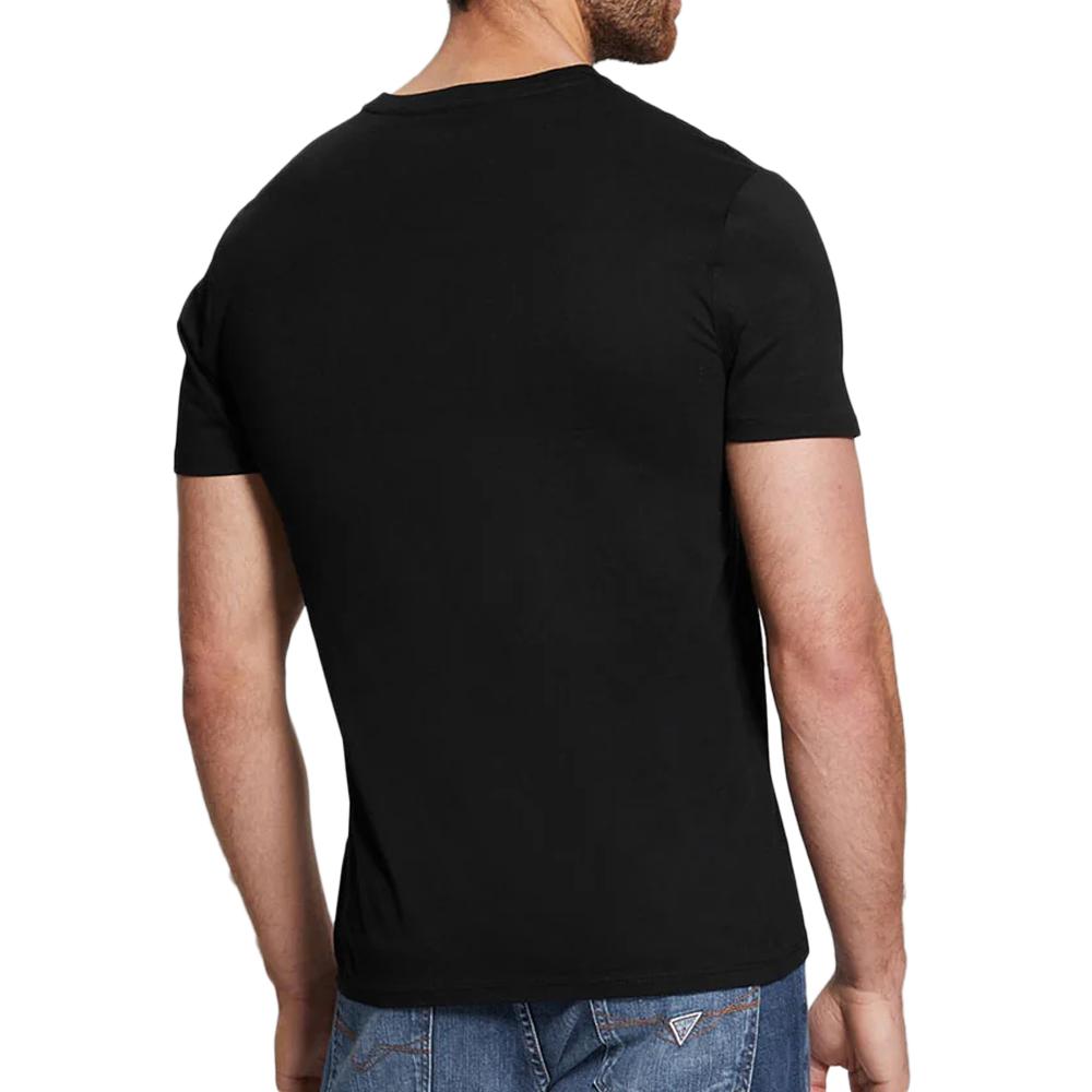 Guess T-shirt Noir Homme Guess Embossed