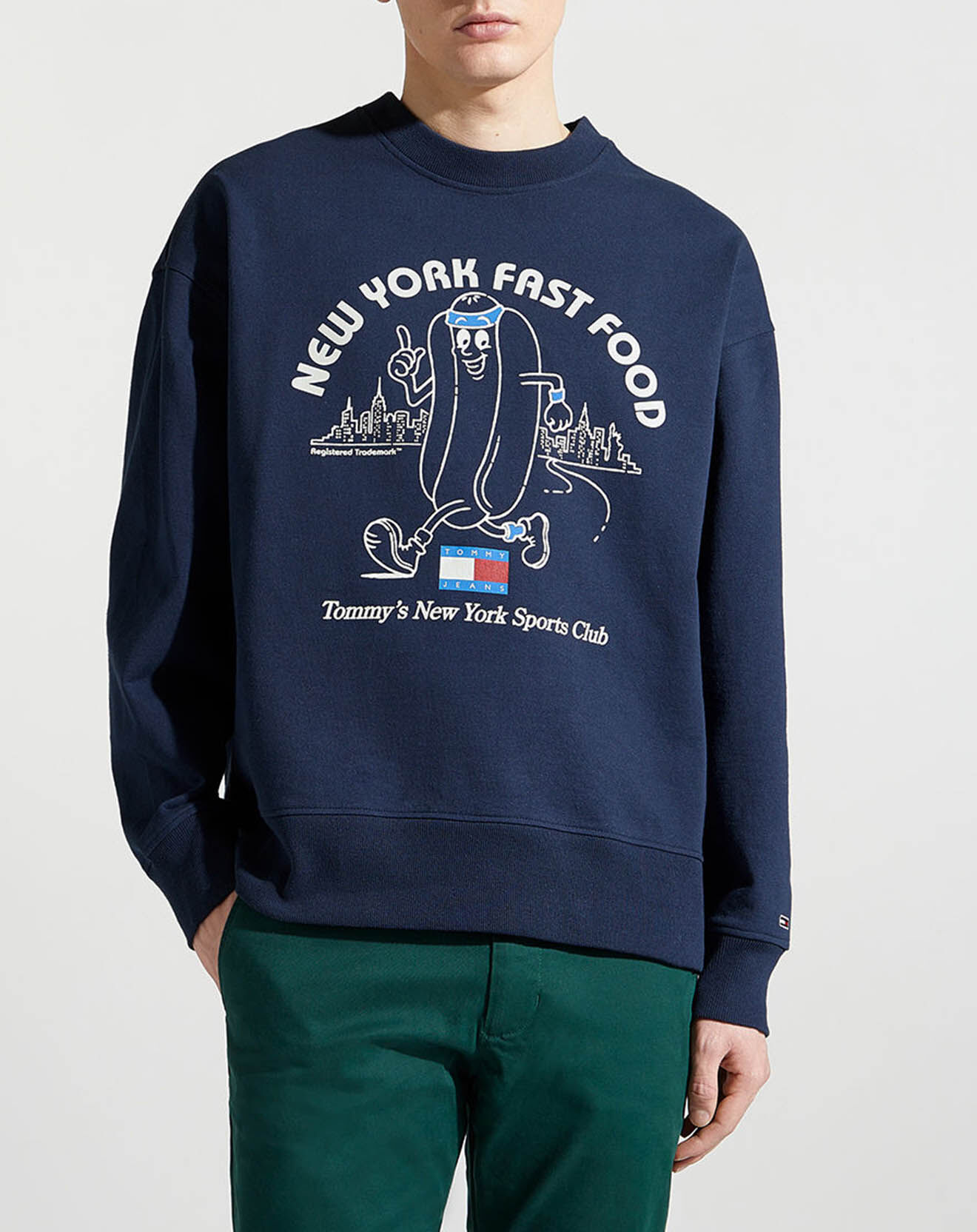 Tommy Jeans Sweat Sport bleu marine