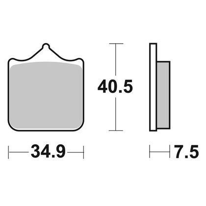 Plaquettes de freins SBS 762HF Sinter Métal Fritté Avant