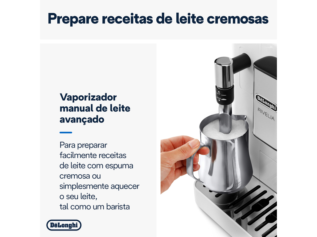 MÁQUINA DE CAFÉ AUTOMÁTICA DELONGHI RIVELIA EXAM440.35.W BR RIVELIA