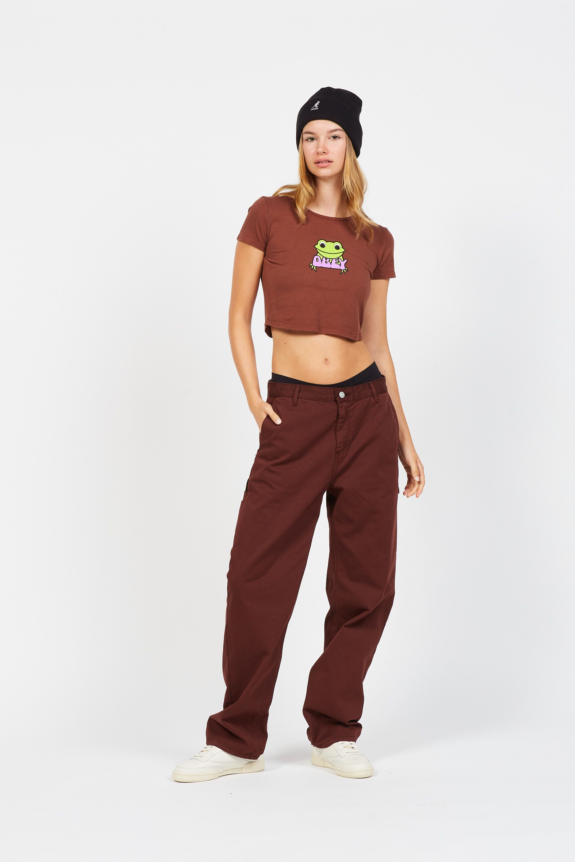 OBEY T-shirt OBEY RIBBIT Marron