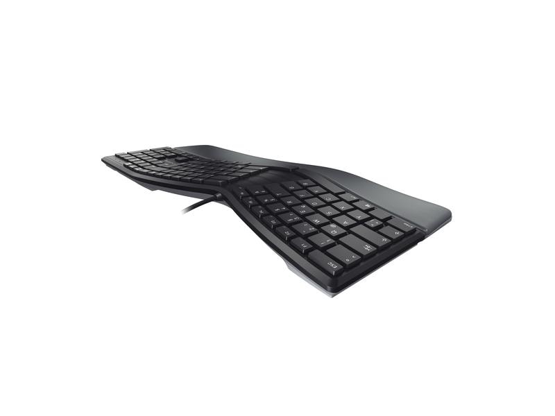 Cherry Tastatur KC 4500 ERGO CH-Layout Schwarz Tastatur mit ergonomischer Bauform