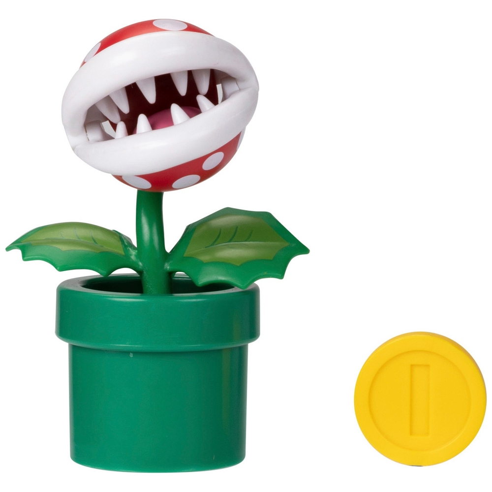 Nintendo Super Mario 10 cm Piranha-Pflanzenfigur mit Münze