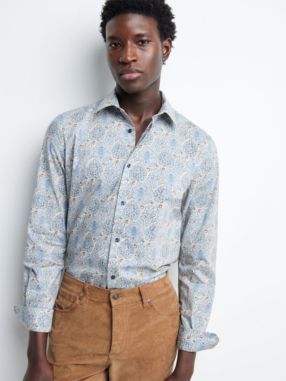 Chemise slim fleurie