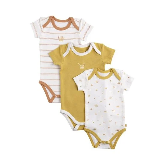 Sunlight Lot de 3 bodies manches courtes   6 mois   de               Sauthon Baby Déco