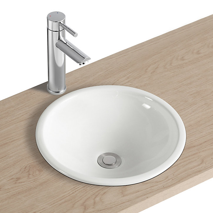 Vasque à encastrer ronde céramique blanc Oasis