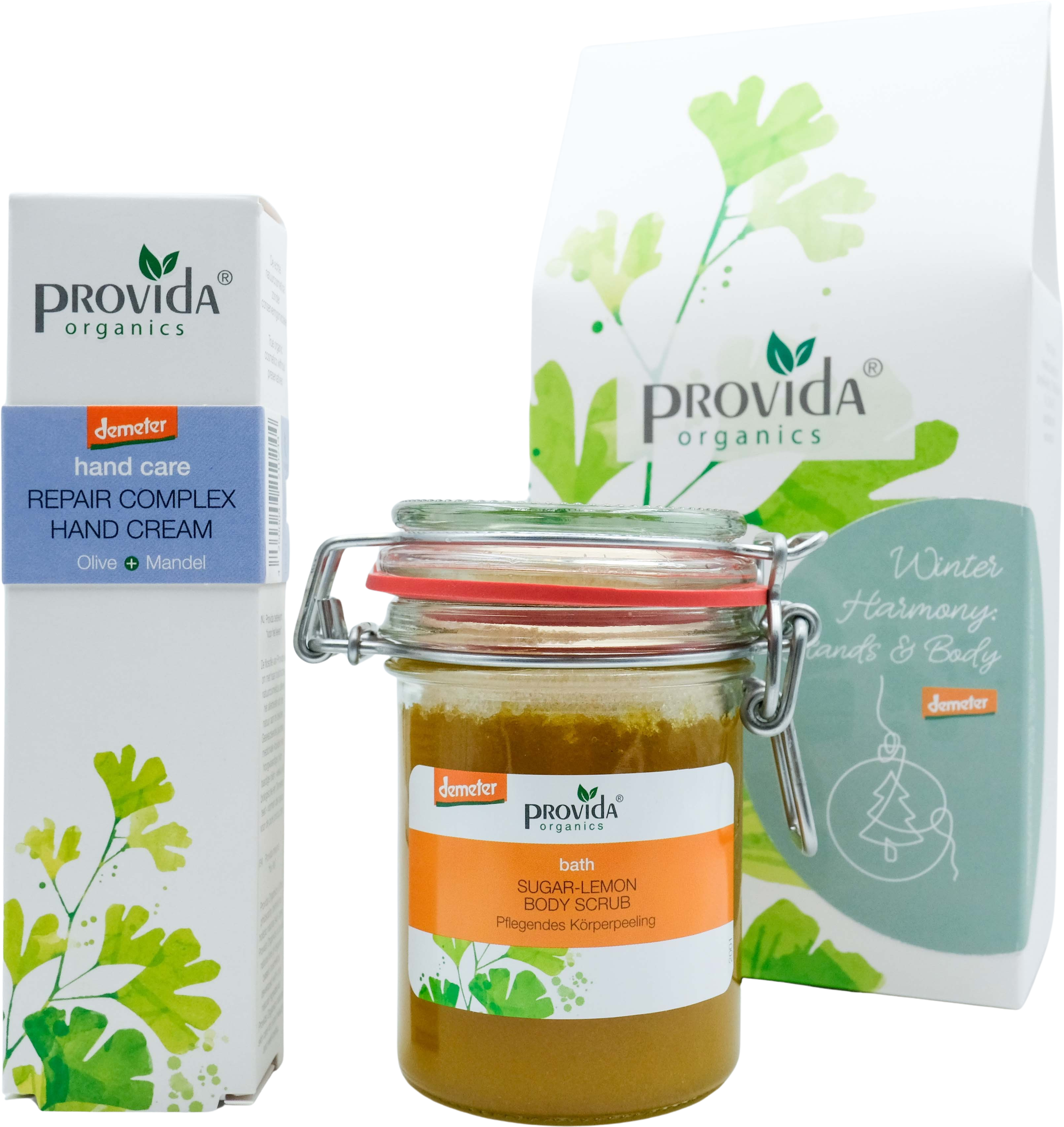 provida organics  Winter Harmony Hands & Body Set