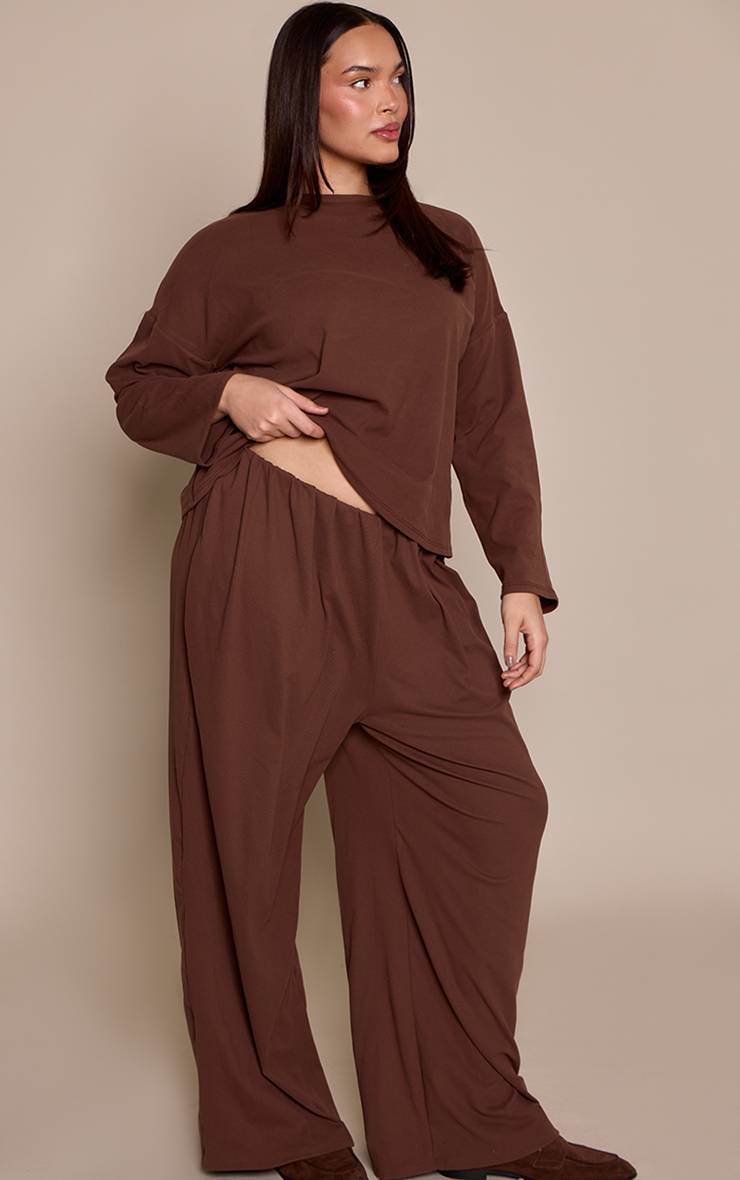 Pantalon Large Grande Taille À Toucher Doux