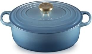 Le Creuset Braadpan Ovaal in Geëmailleerd Gietijzer, 27 cm, 4,1 L, Chambray, 21178274344441