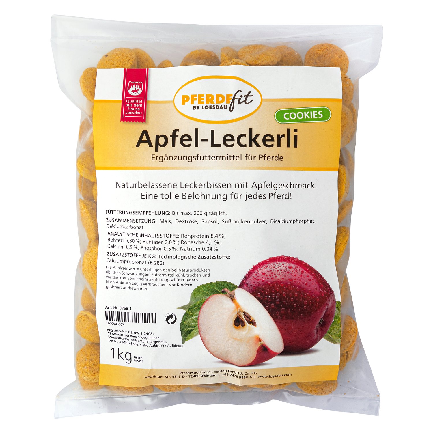 PFERDEfit by Loesdau Apfel-Leckerli  - 1 kg