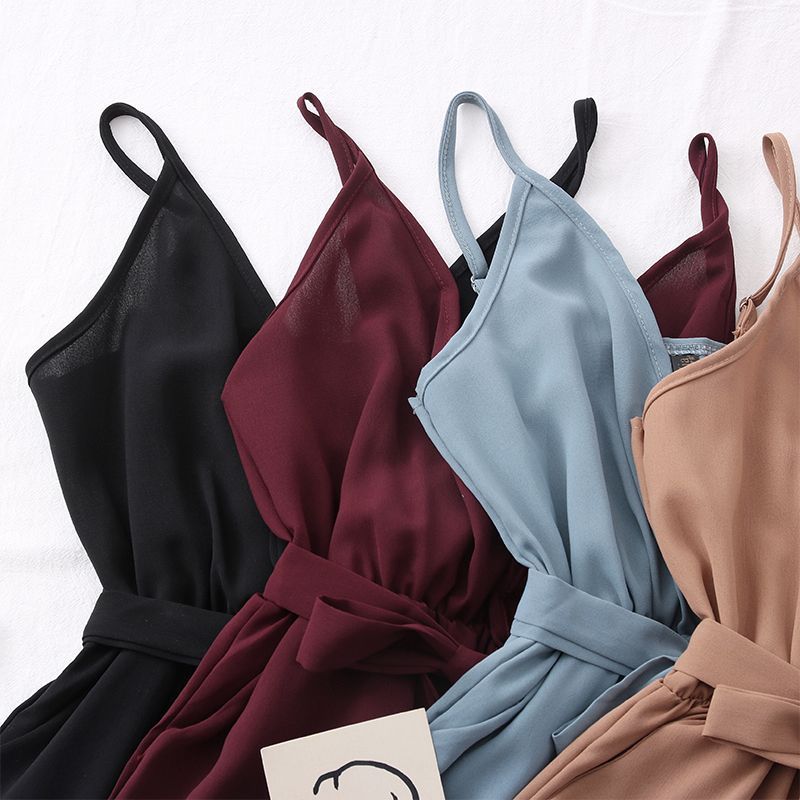 Babique - Mouwloos wijd playsuit met sjerp