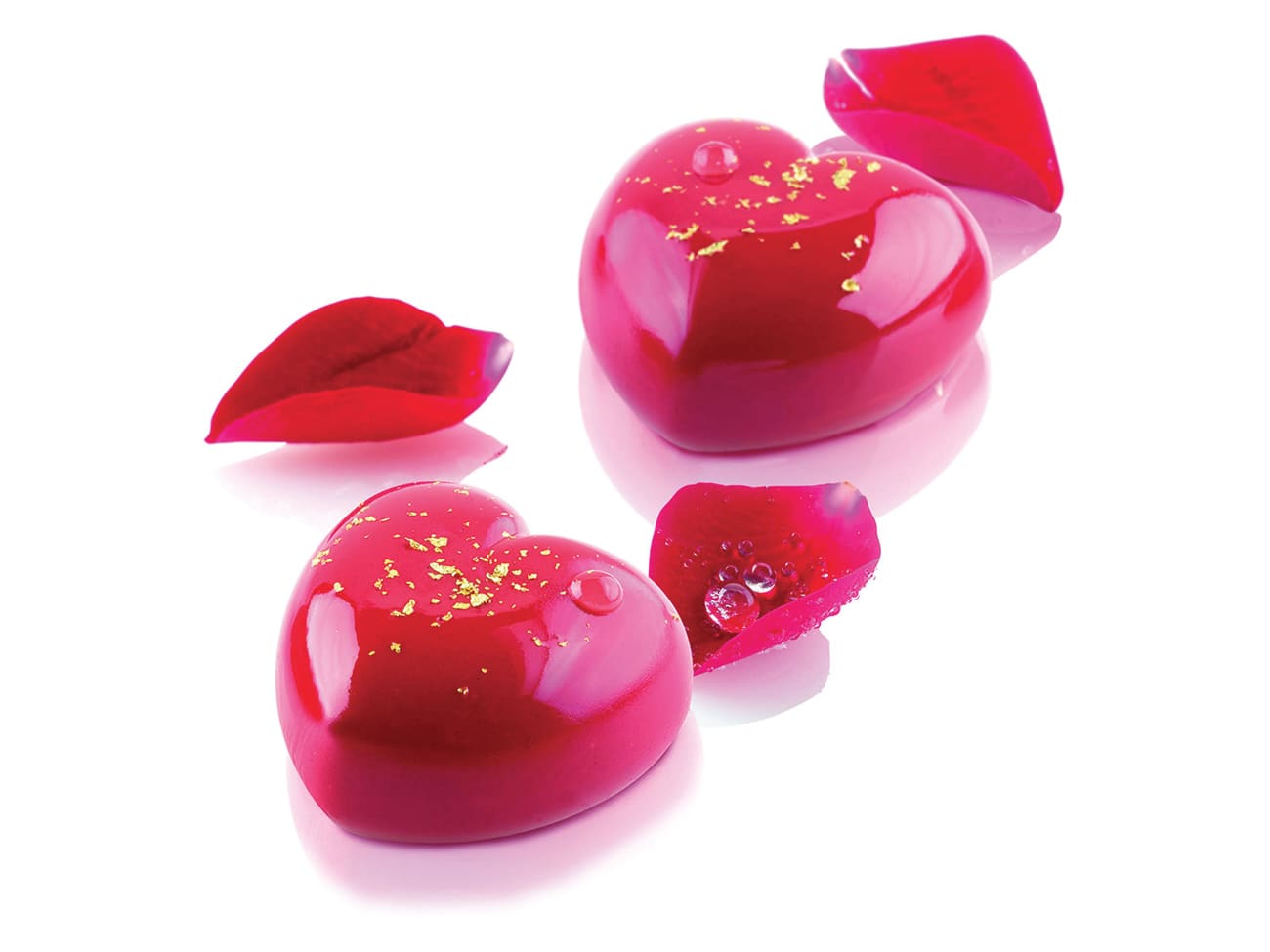 Moule silicone - 15 coeurs bombés - 30 x 17,5 cm - Silikomart