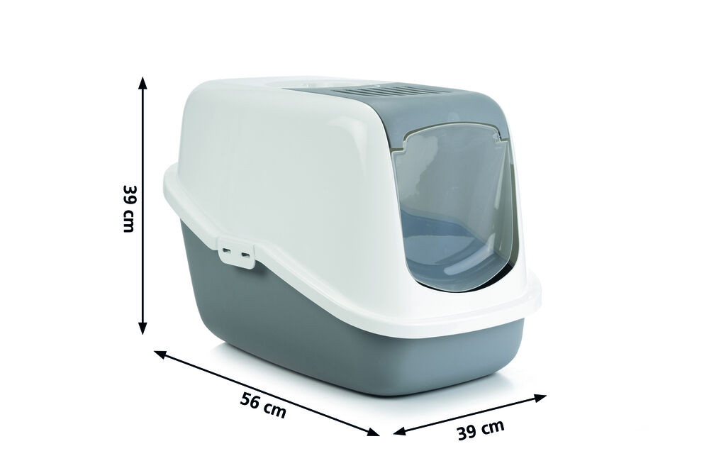 Savic Nestor - Kattentoilet - Grijs Wit - 39x39x56 cm
