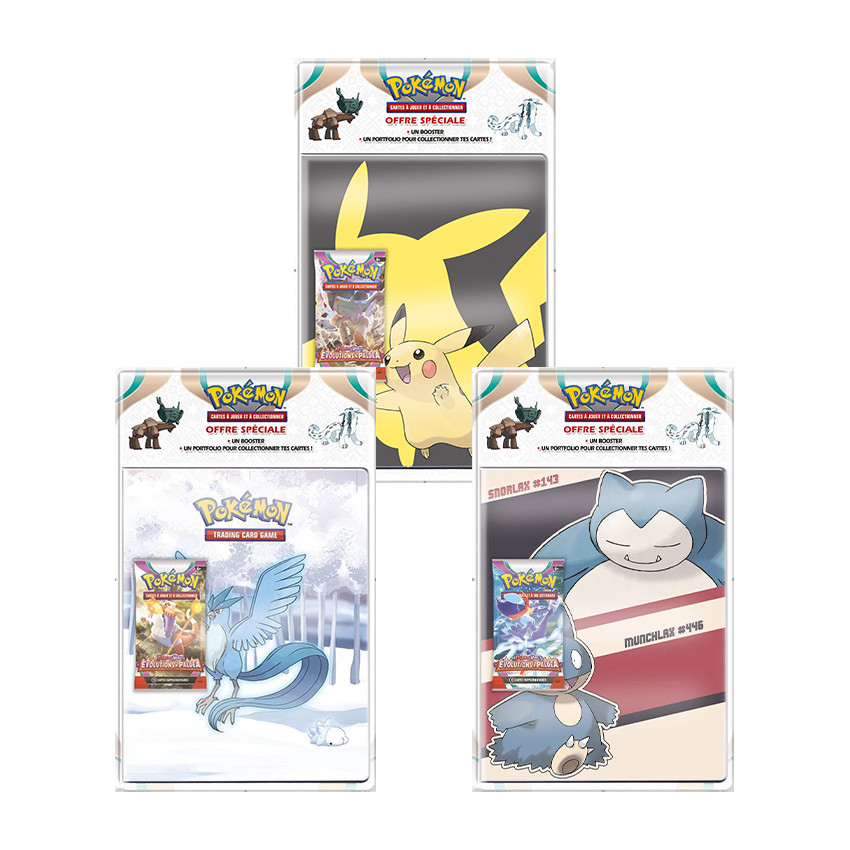 Pack portfolio + booster Écarlate et Violet - Évolutions à Paldéa Pokémon (modèle aléatoire)