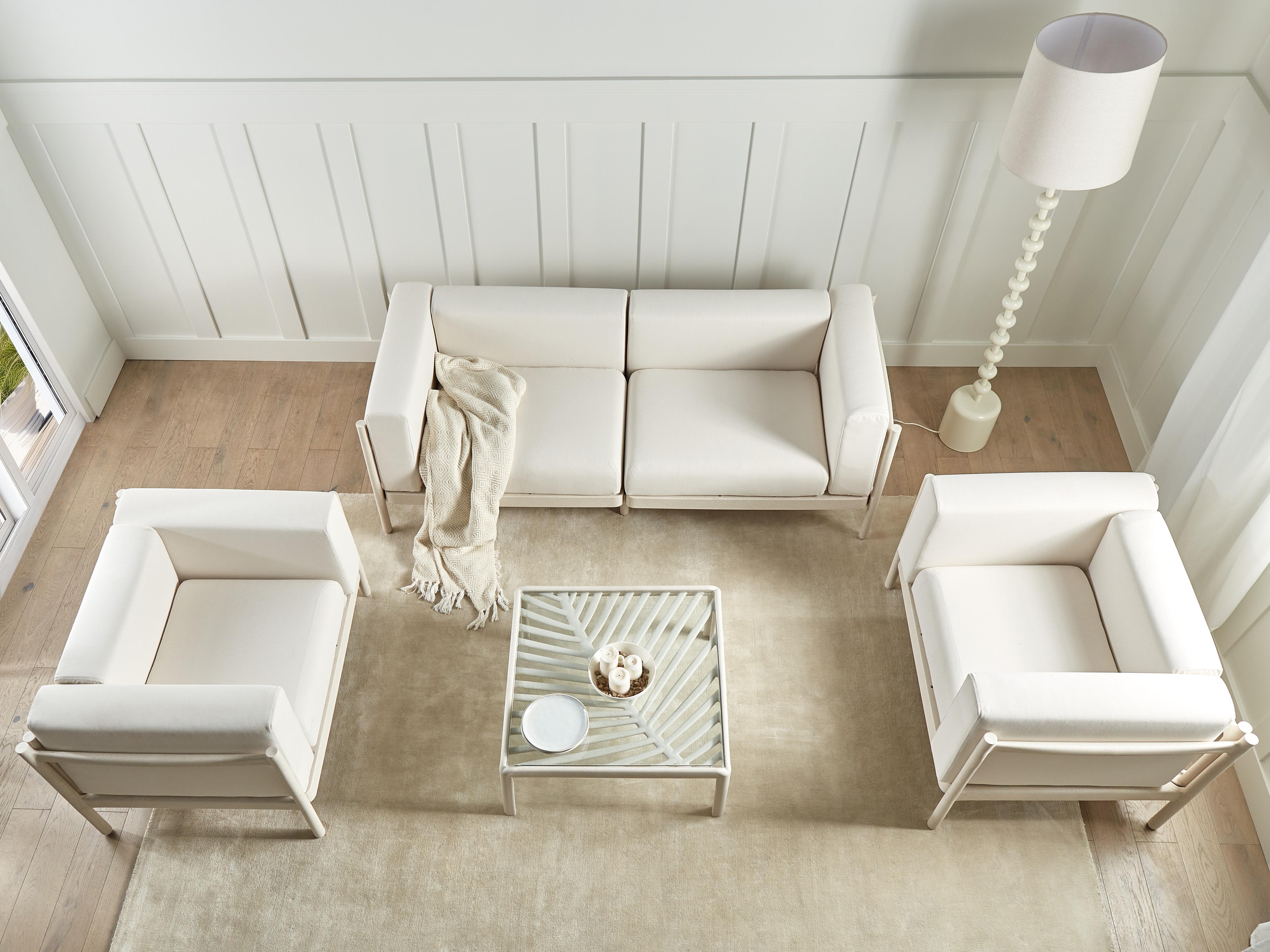 Loungeset met tafel 4-zits FERRETTI Lichtbeige