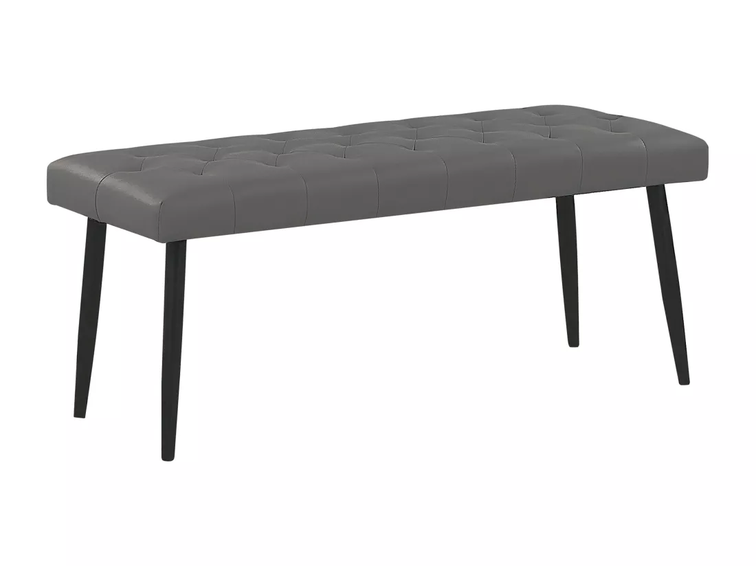 Ensemble de chambre Cuir PU ESSONNE 180 x 200 cm Gris