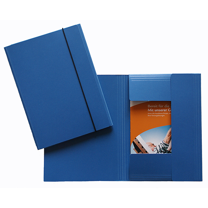 Erola Gummibandmappe mit 3 Klappen, A5, blau
