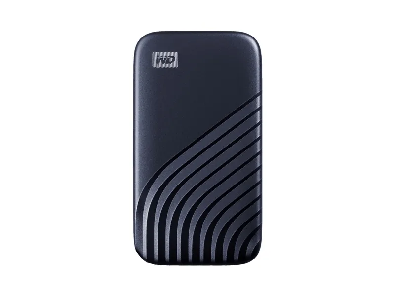 WD My Passport SSD WDBAGF0020BBL - SSD - krypteret - 2 TB - ekstern (bærbar) - USB 3.2 Gen 2 (USB-C stikforbindelse) - 256-bit AES - midnatsblå