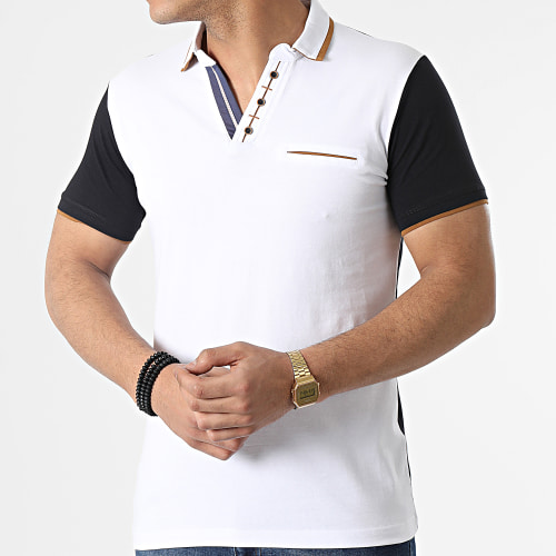 Polo Manches Courtes 20285 Blanc Noir