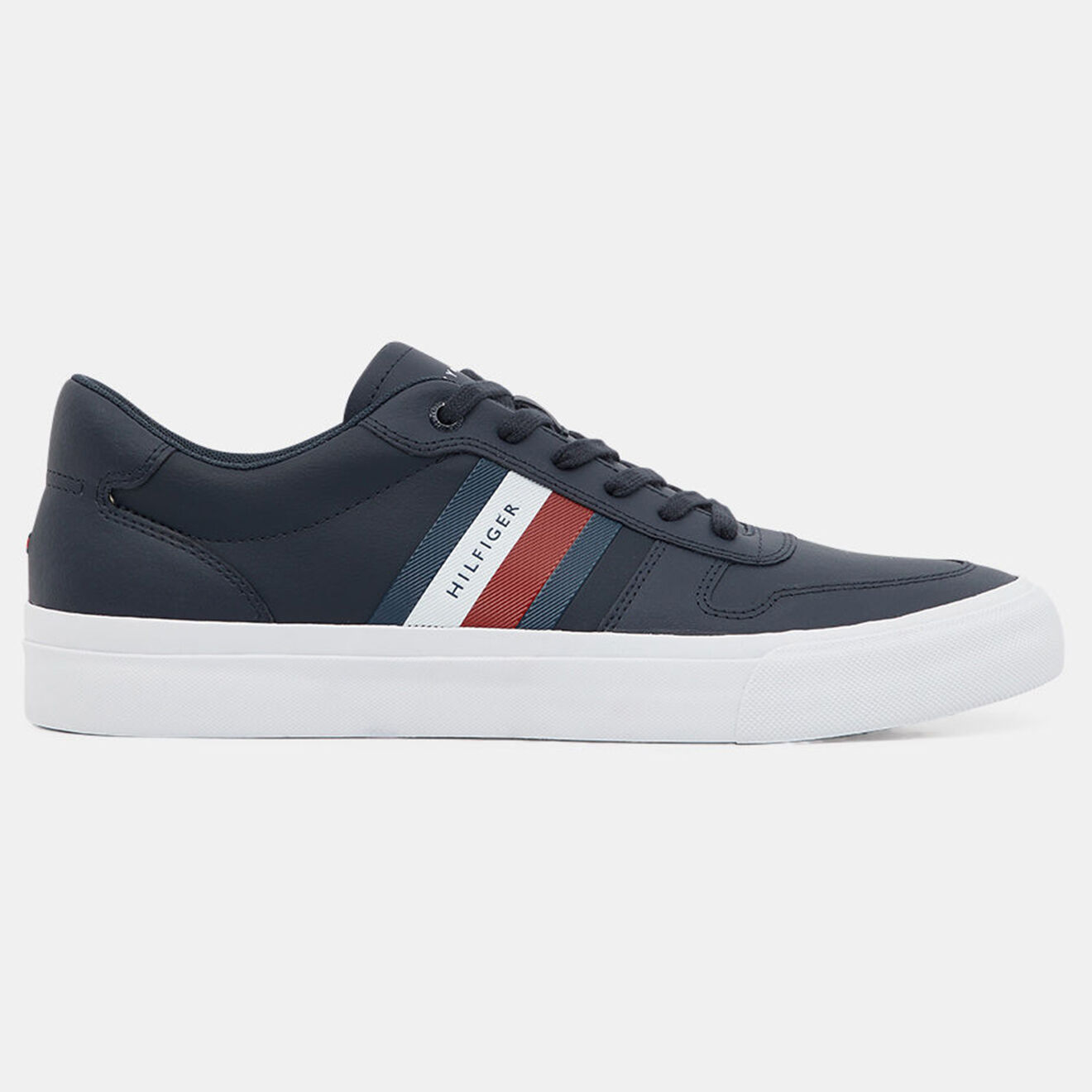 Tommy Hilfiger Baskets en Cuir Rayures bleu marine