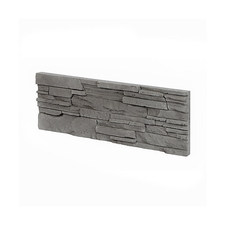Plaquette de parement plâtre gris Beli