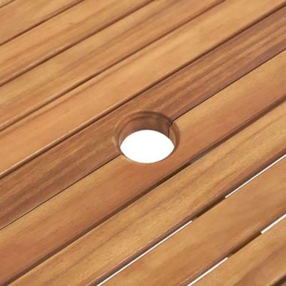 JAVA - Tuinset voor 6 - Lichte houtkleur/Wit - Acaciahout