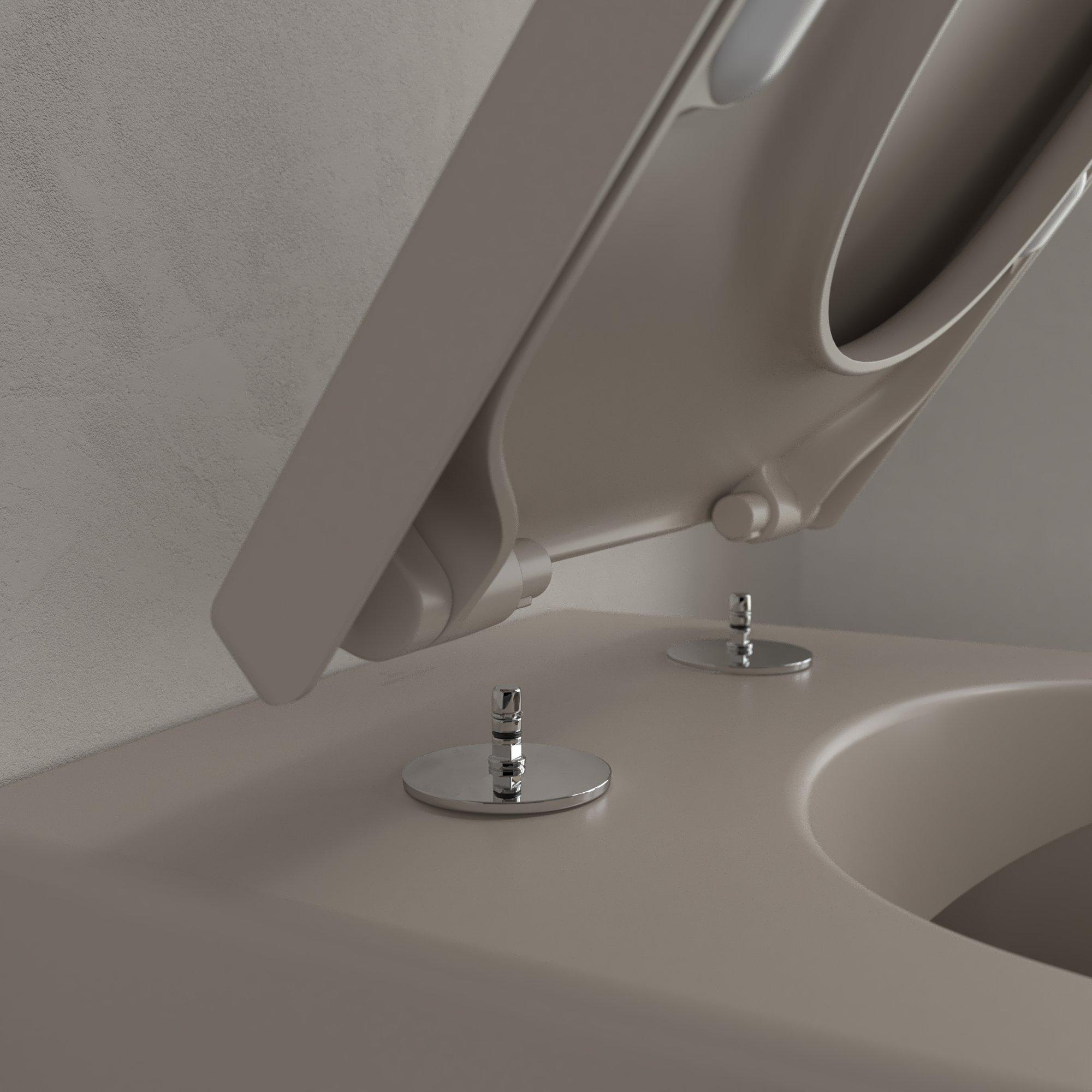 SCHADEMODEL: Villeroy & Boch Subway 2.0 randloos toilet CeramicPlus taupe