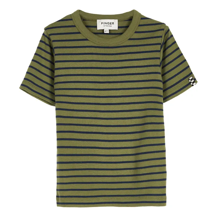 Finger in the nose T-shirt Rayé Sail | Vert