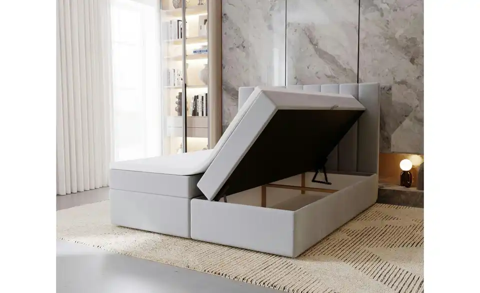 Boxspringbett 122 cm 120x200 cm Grau